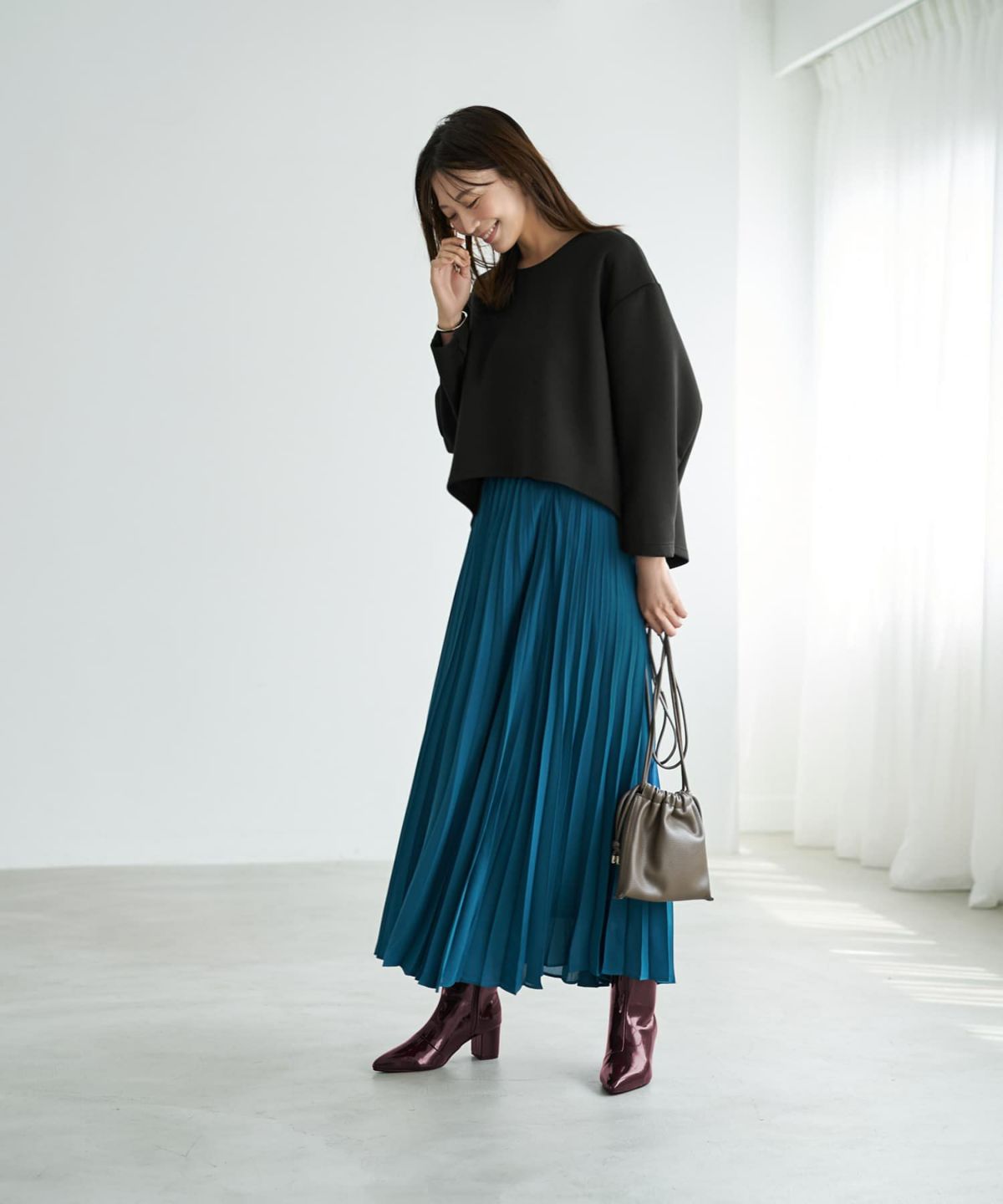 着用イメージ 166cm シアンブルー 02サイズ