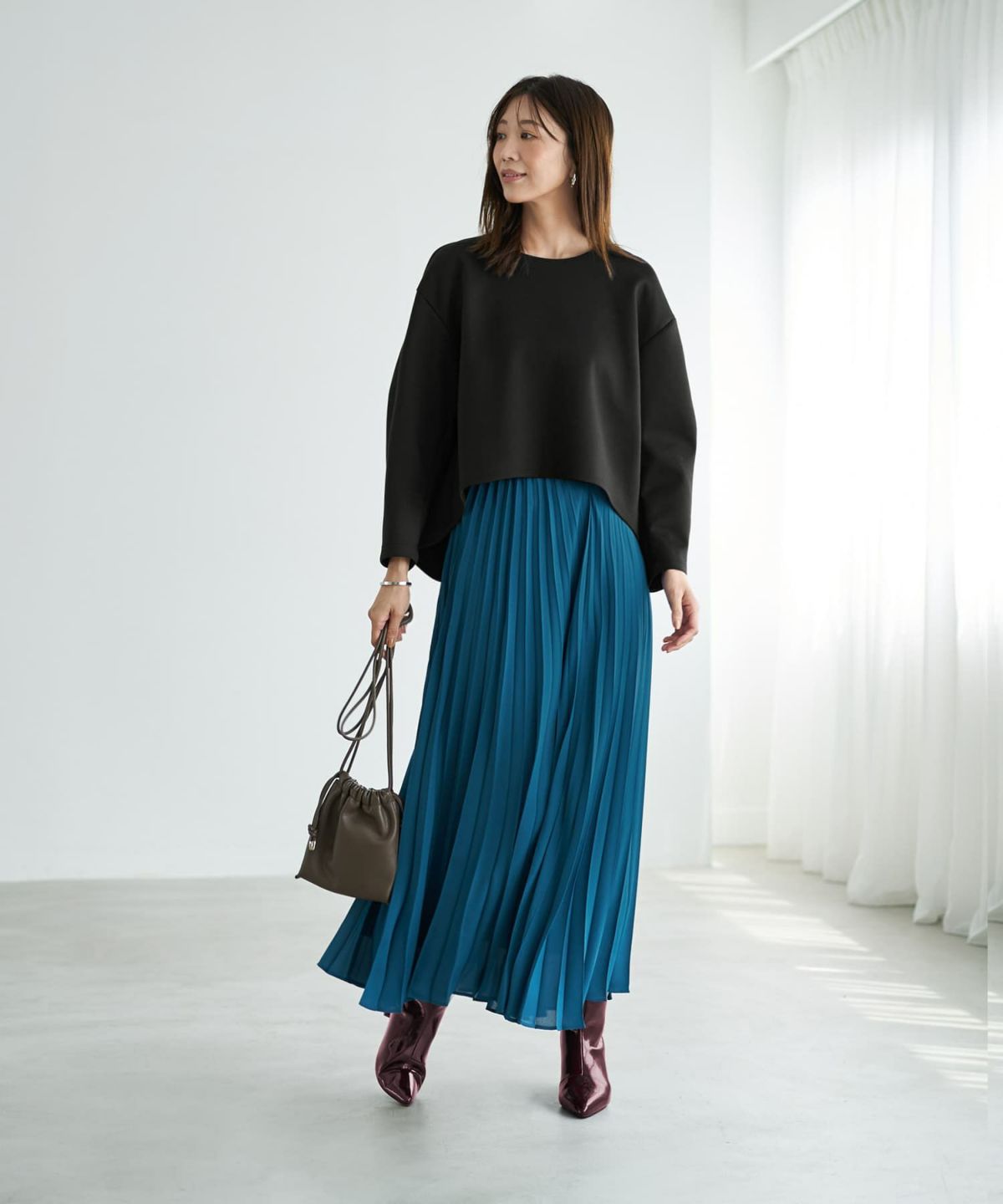 着用イメージ 166cm シアンブルー 02サイズ