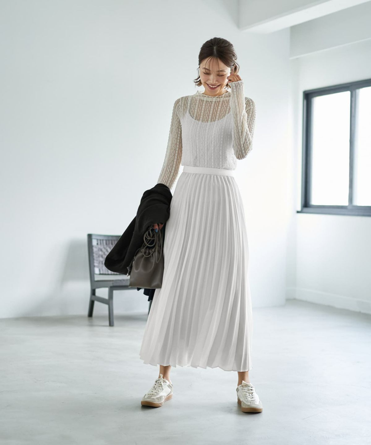 着用イメージ 167cm アイボリー 02サイズ