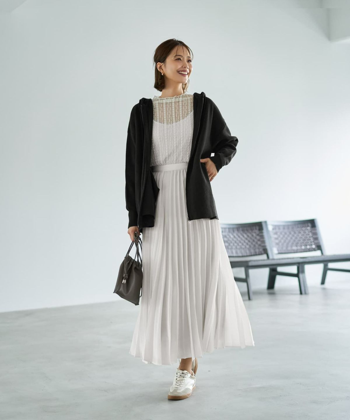 着用イメージ 167cm アイボリー 02サイズ
