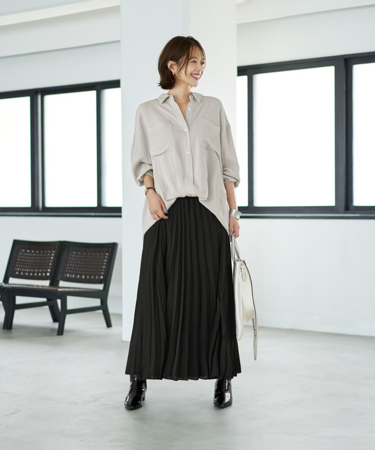 着用イメージ 167cm ブラック 02サイズ