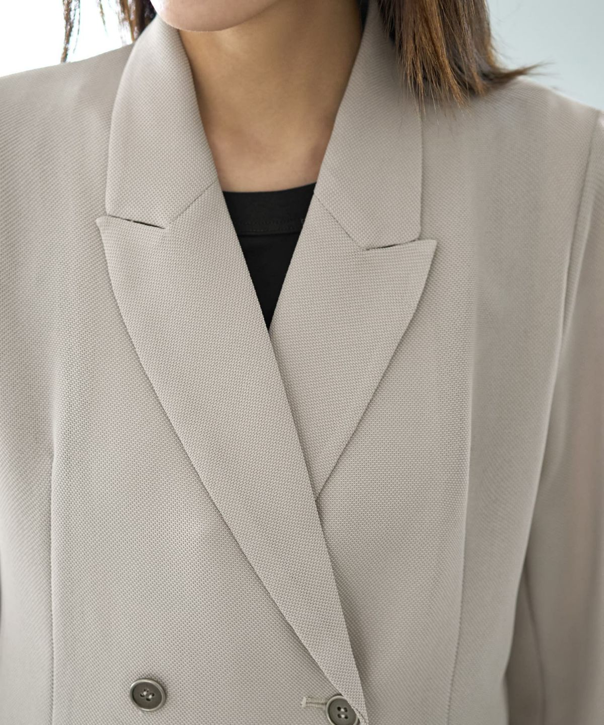 着用イメージ 166cm グレージュ