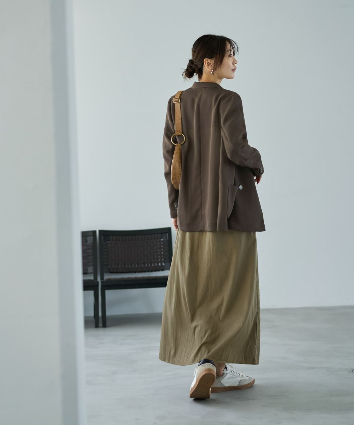 着用イメージ 166cm セピア