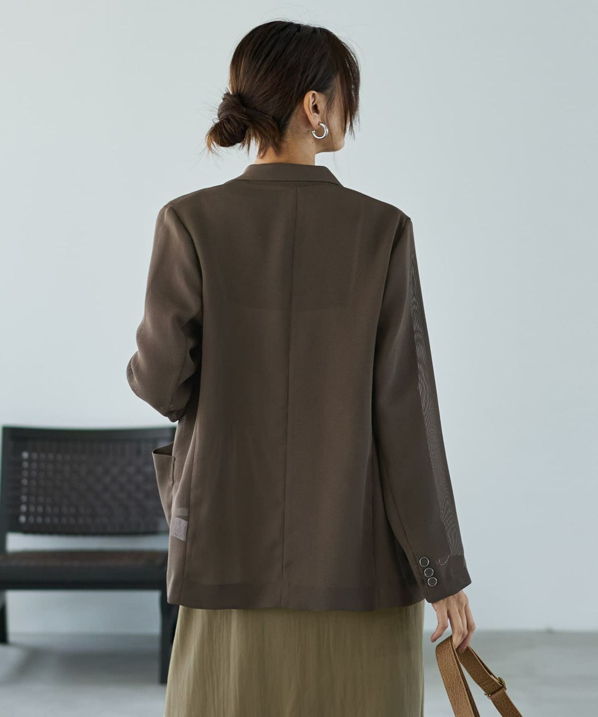 着用イメージ 166cm セピア