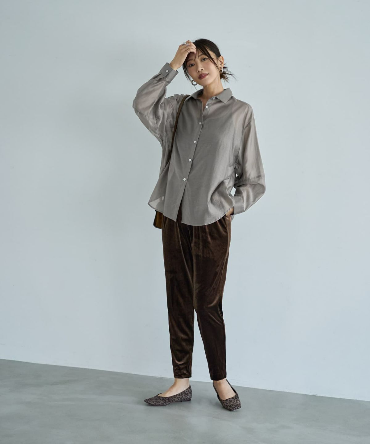 着用イメージ 166cm ストーン