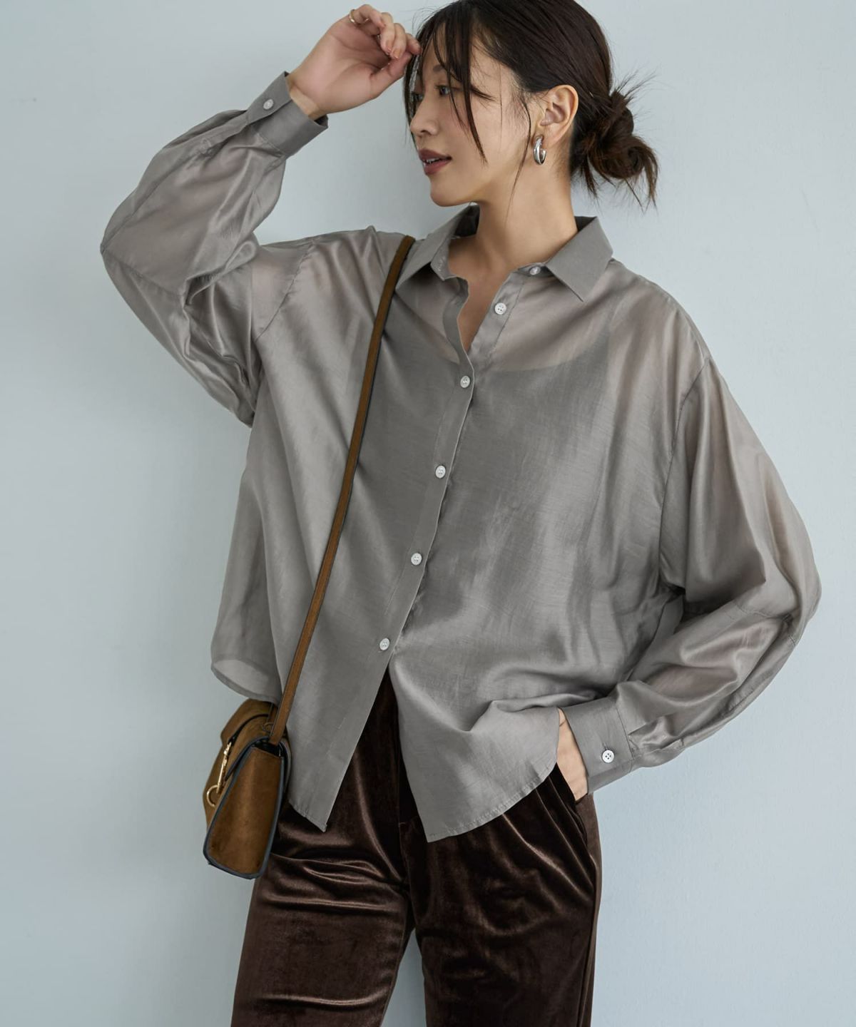 着用イメージ 166cm ストーン