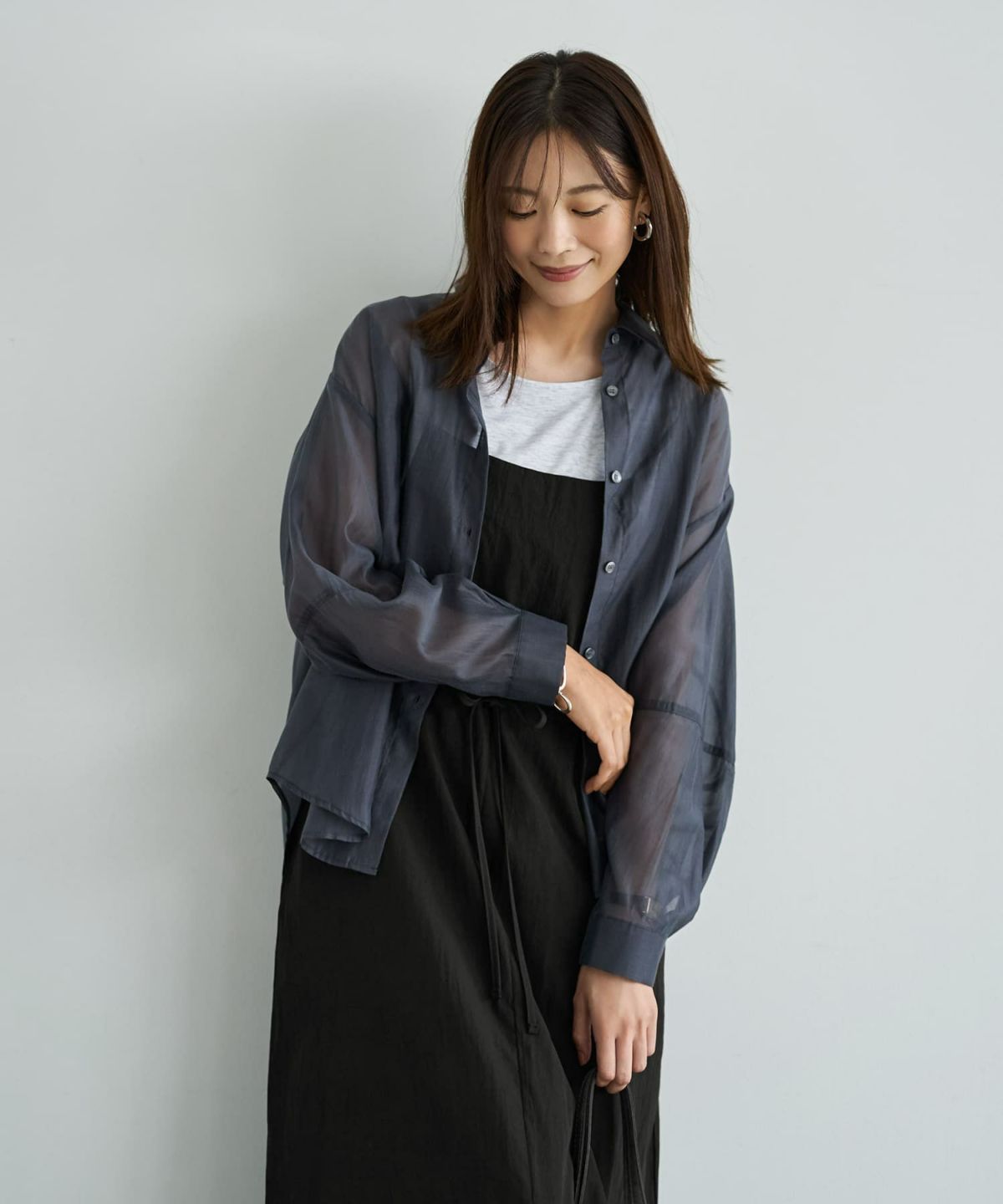 着用イメージ 166cm ミッドナイト