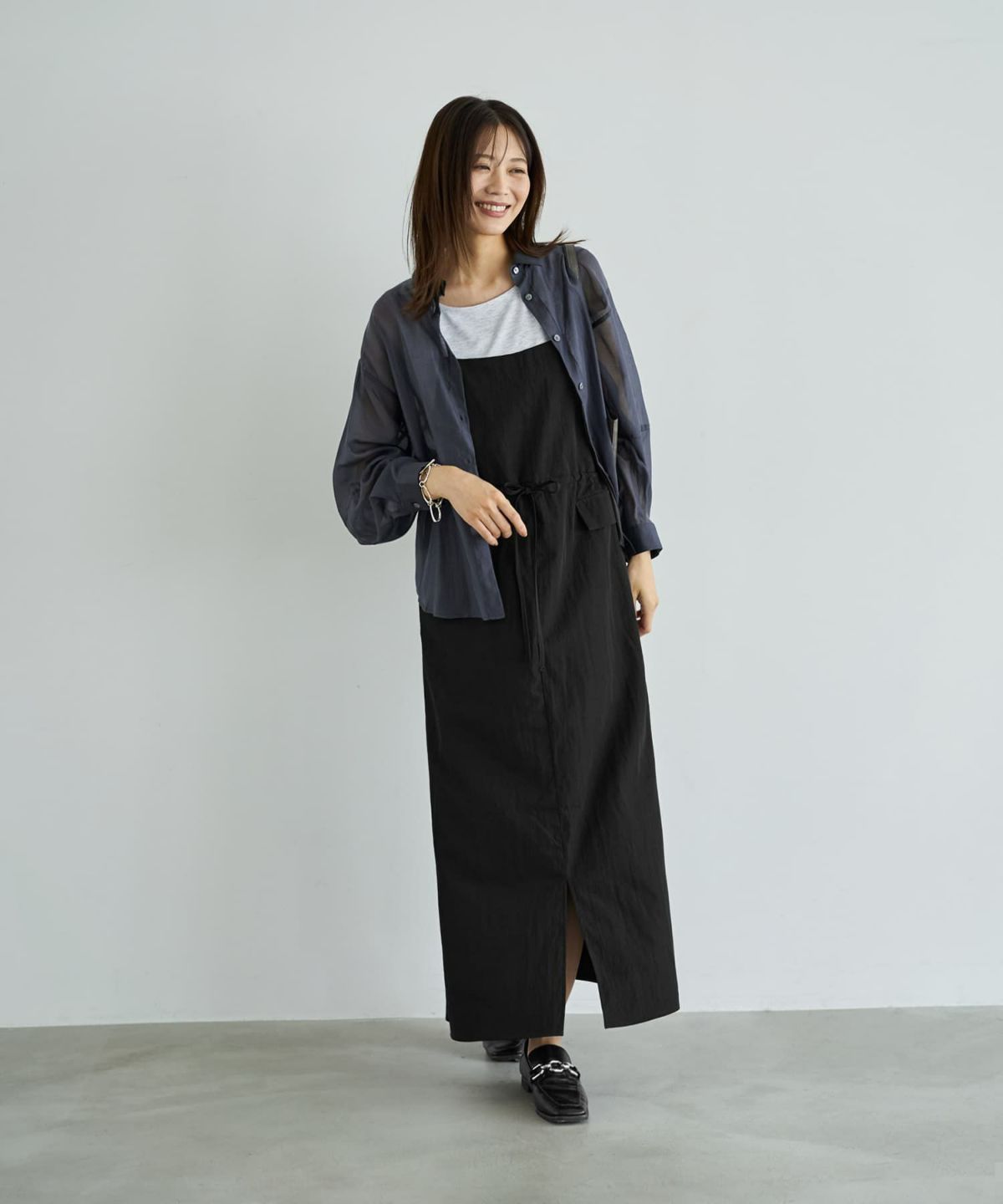 着用イメージ 166cm ミッドナイト