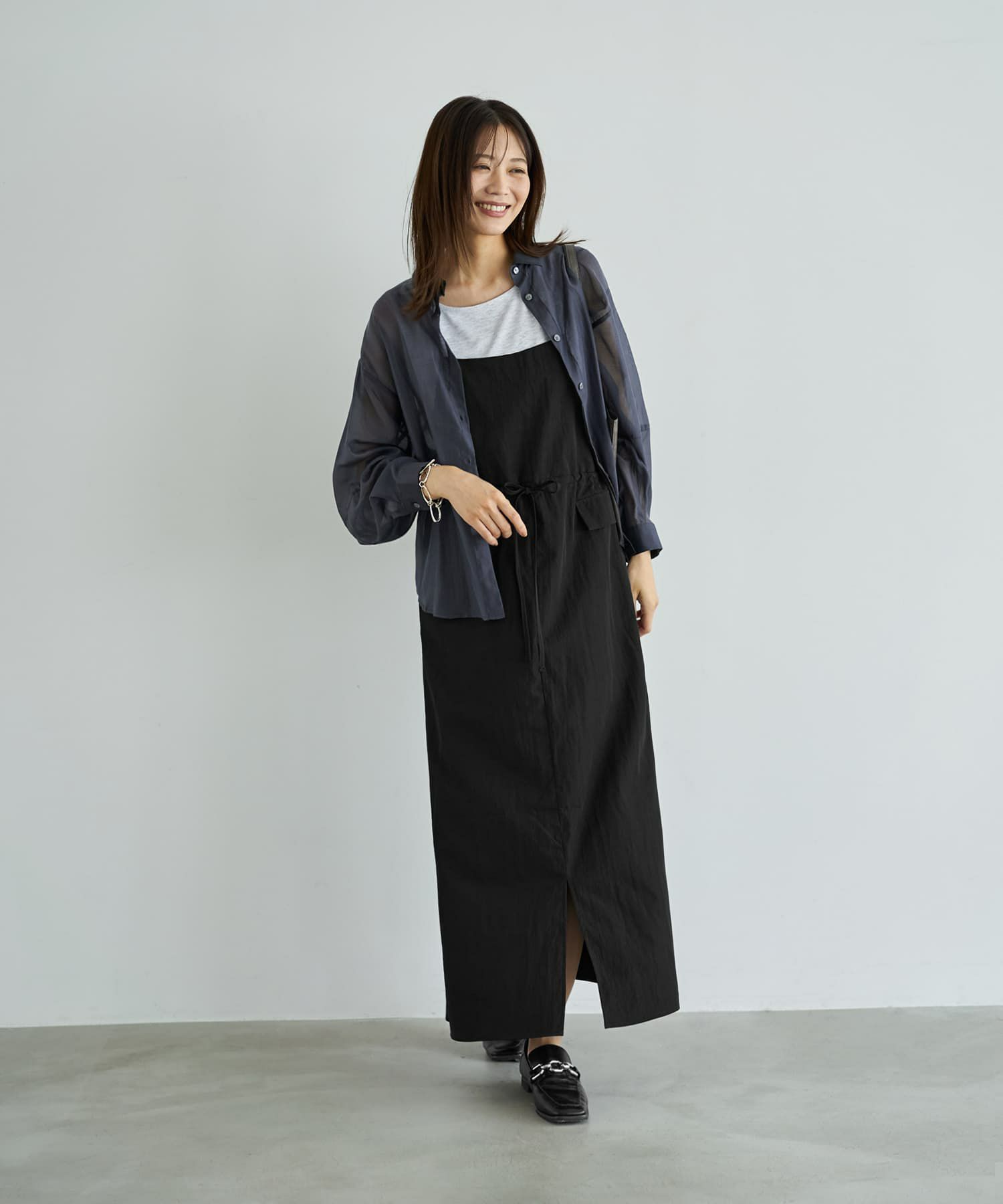 着用イメージ 166cm ミッドナイト