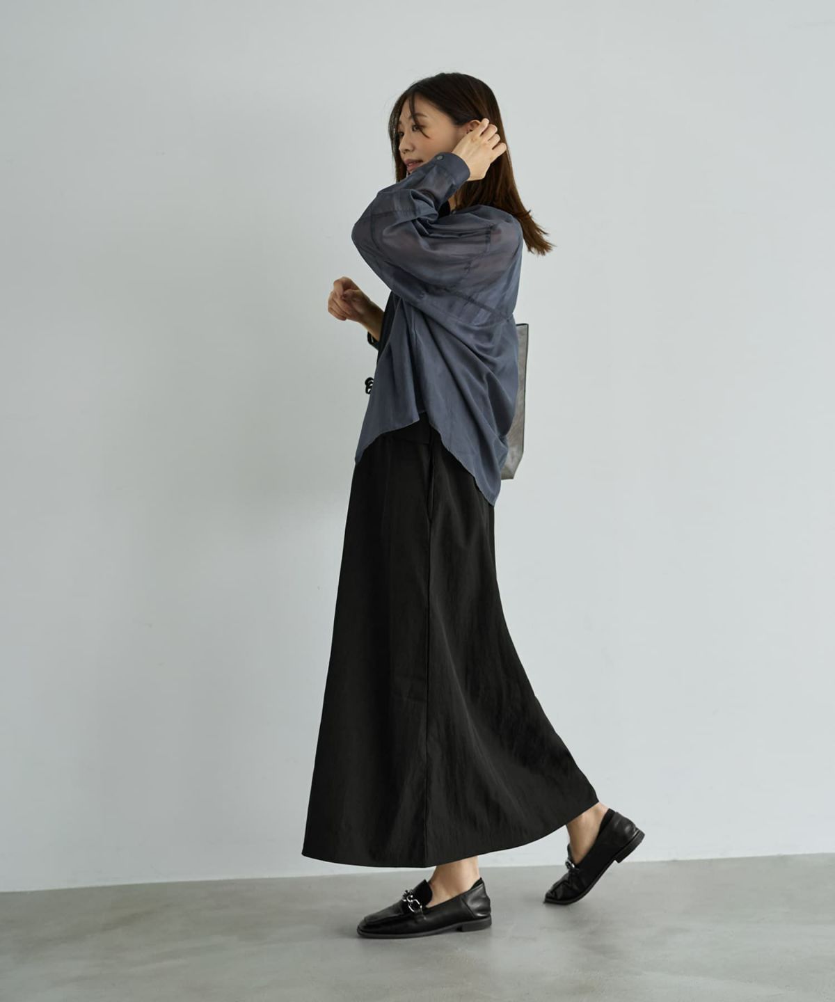 着用イメージ 166cm ミッドナイト