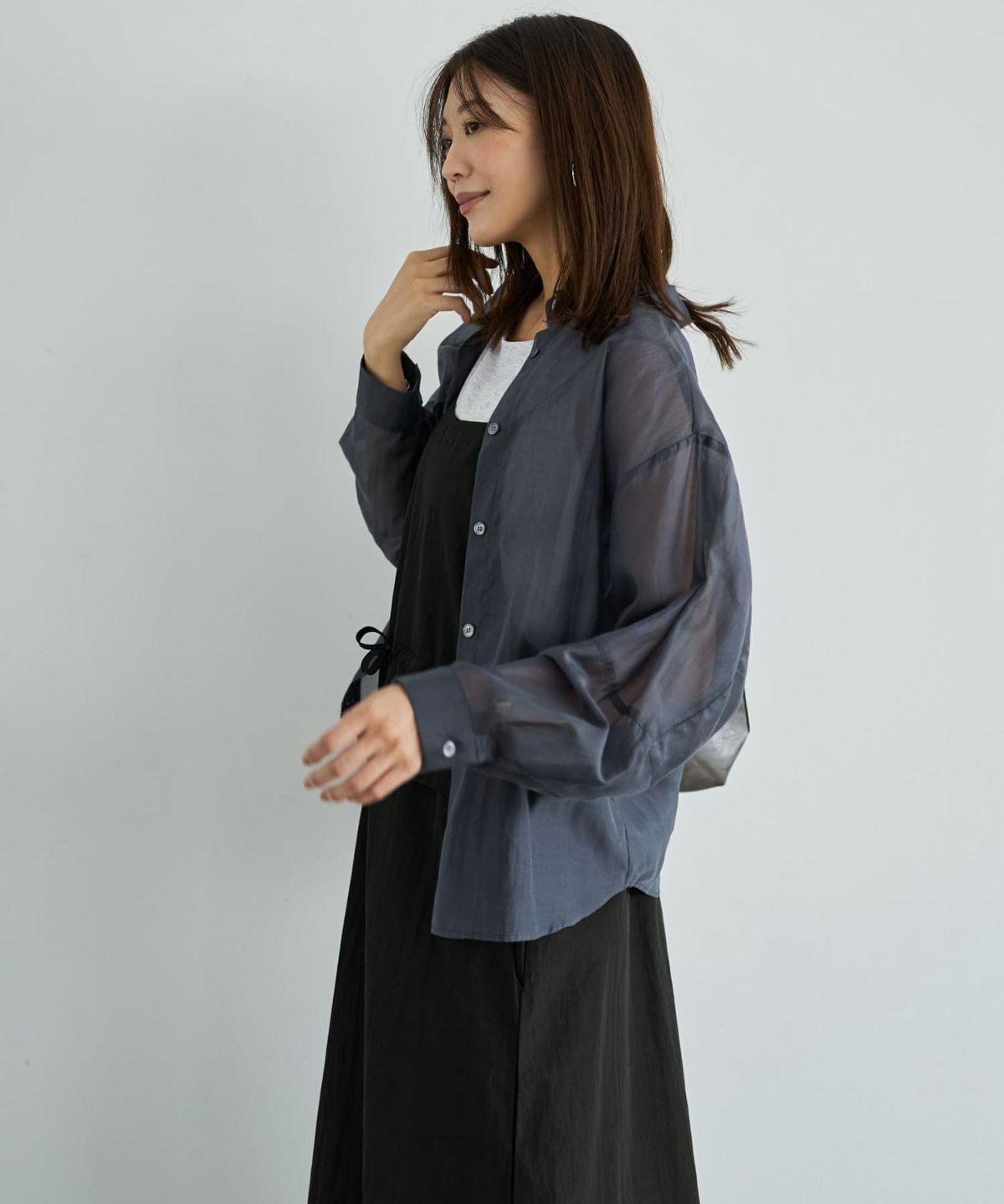 着用イメージ 166cm ミッドナイト