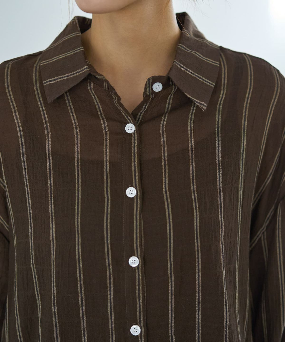 着用イメージ 166cm ブラウン