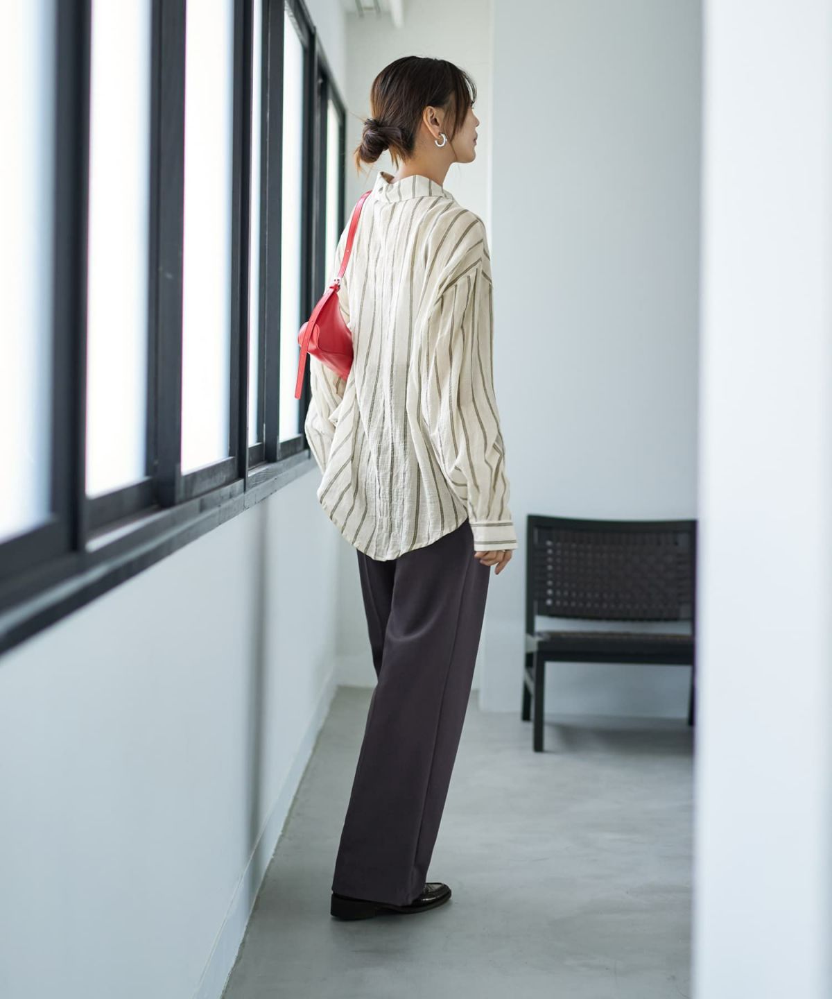 着用イメージ 166cm エクリュ