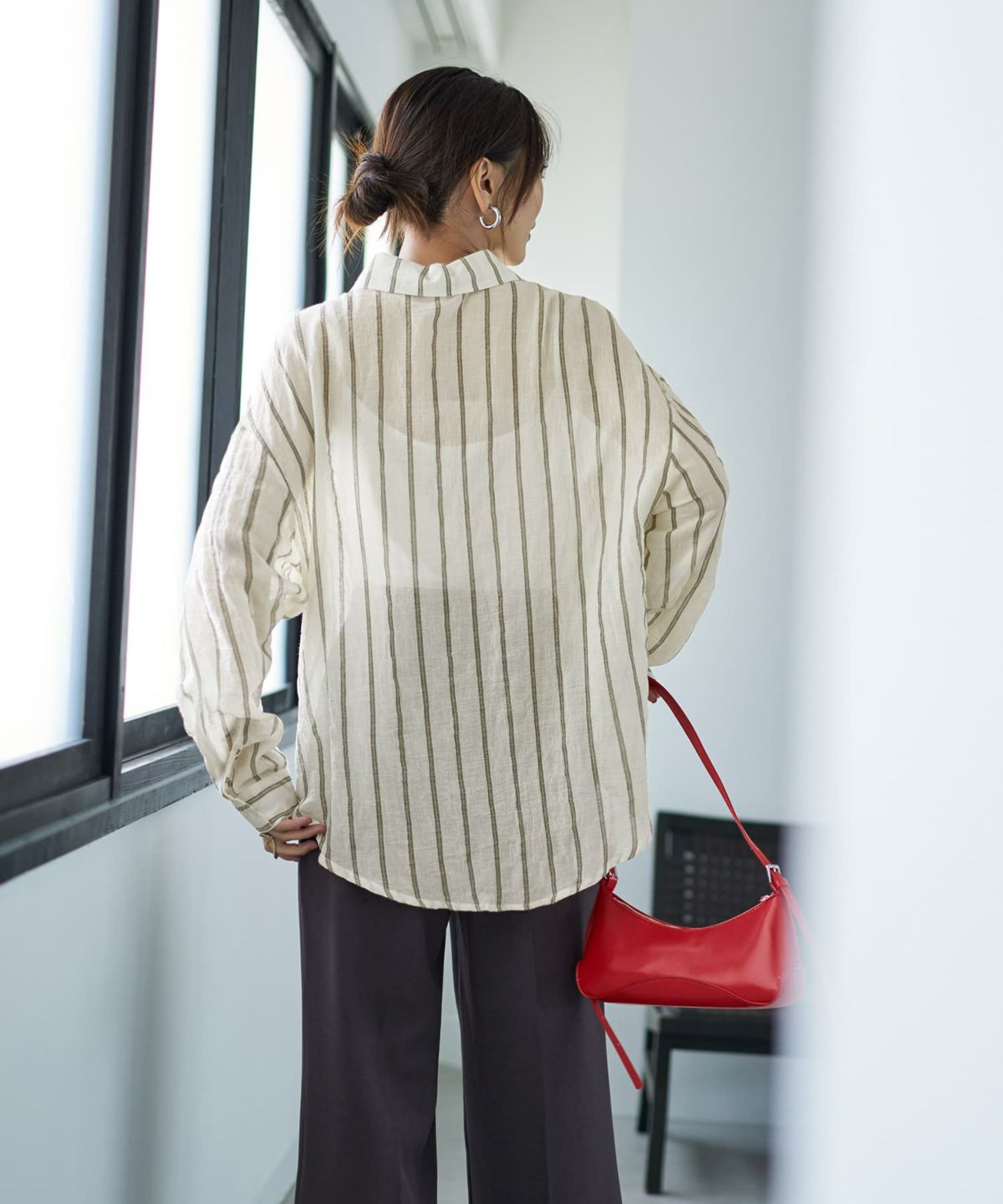 着用イメージ 166cm エクリュ