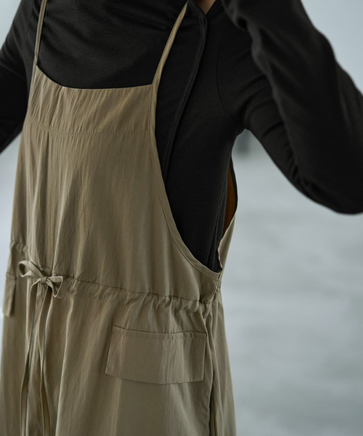 着用イメージ 166cm オリーブベージュ