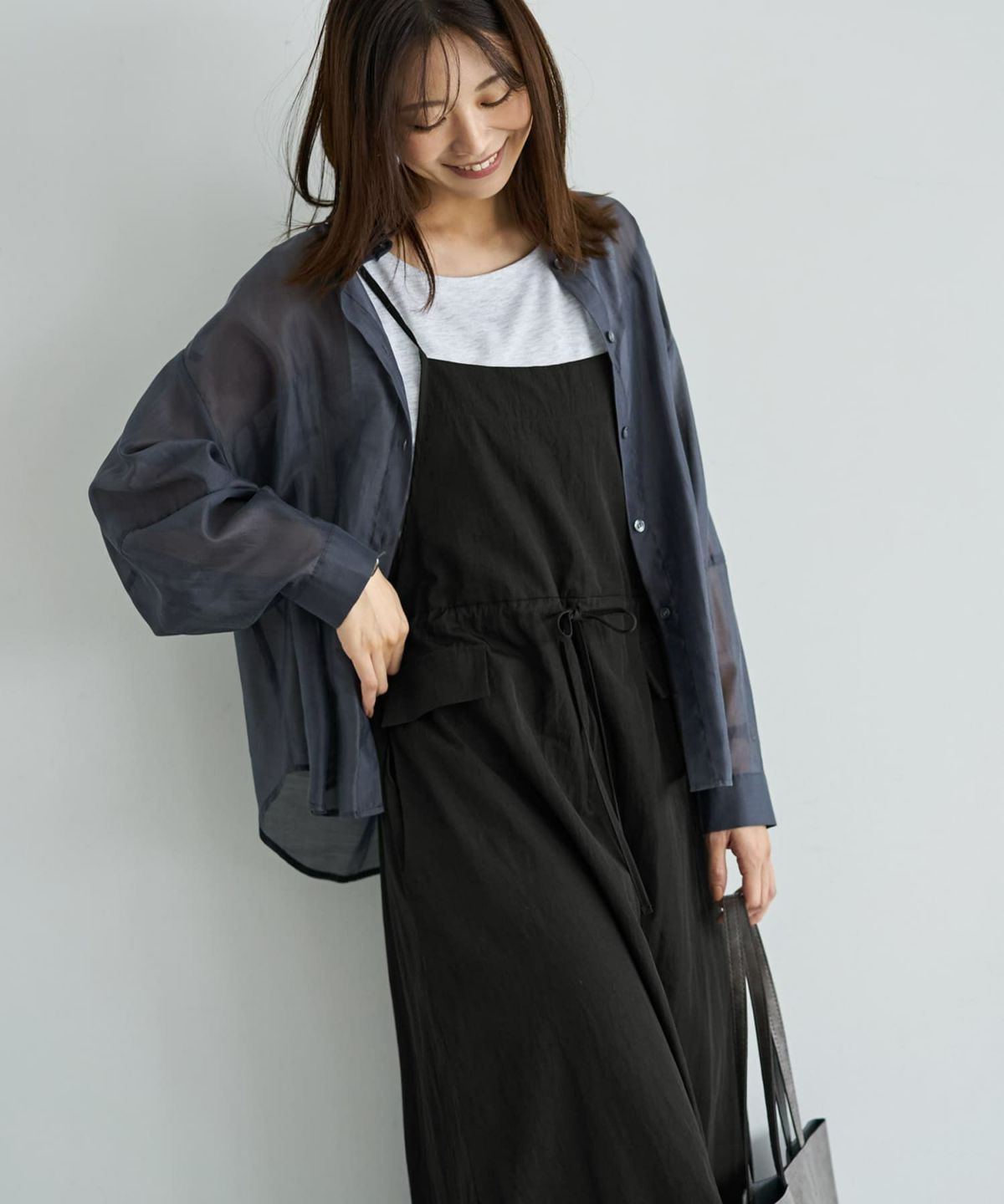 着用イメージ 166cm ブラック