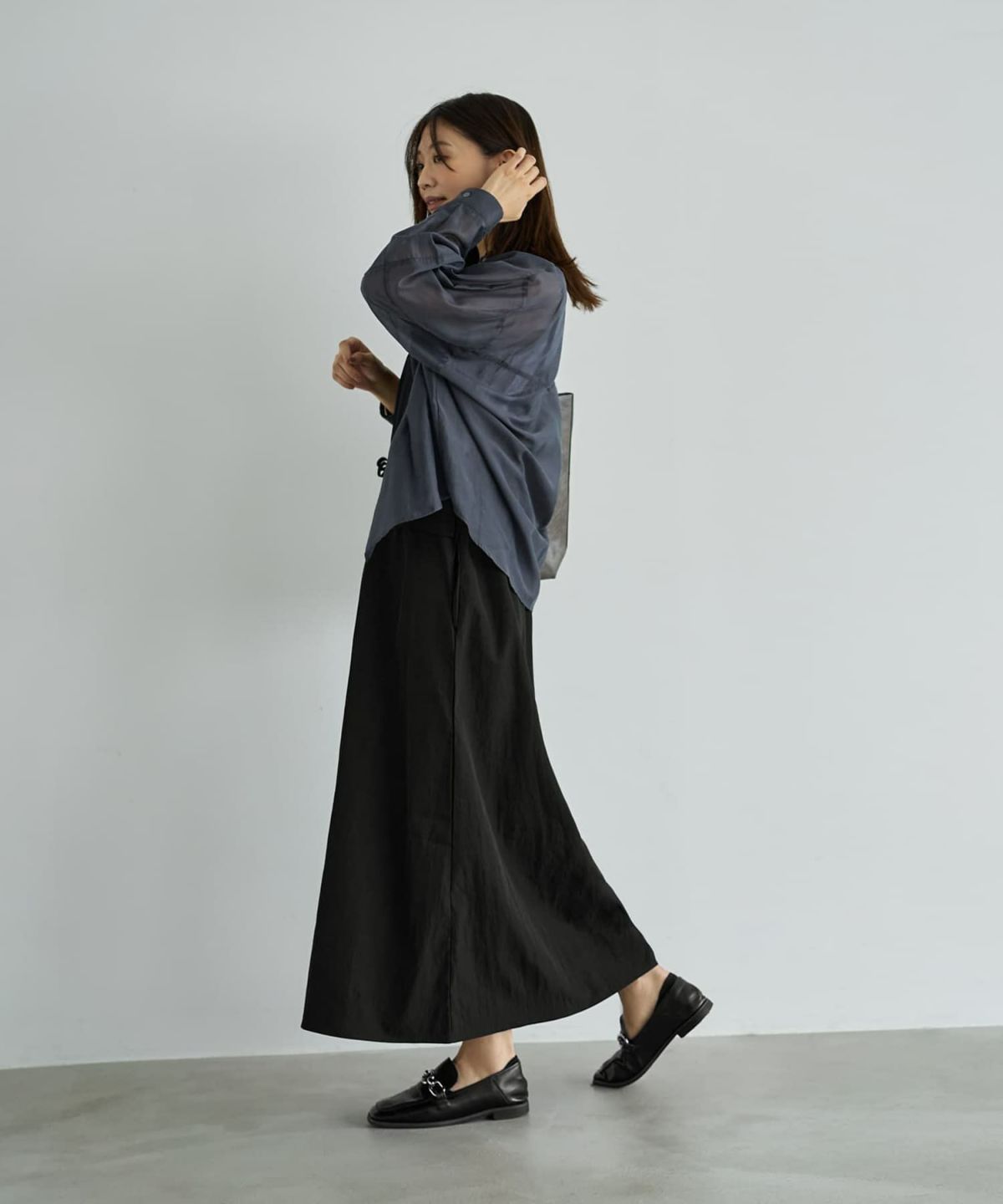 着用イメージ 166cm ブラック