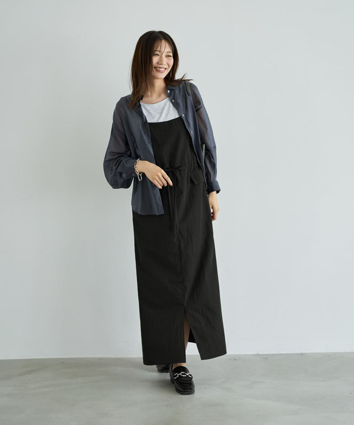 着用イメージ 166cm ブラック