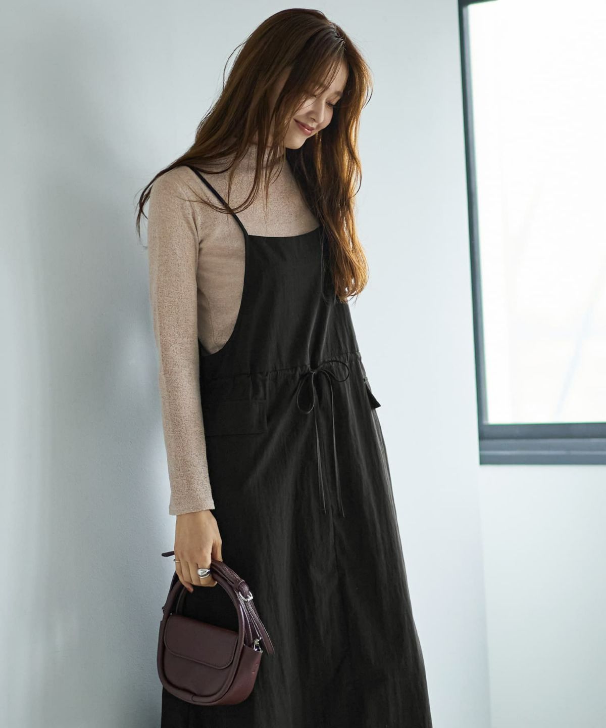 着用イメージ 166cm ブラック