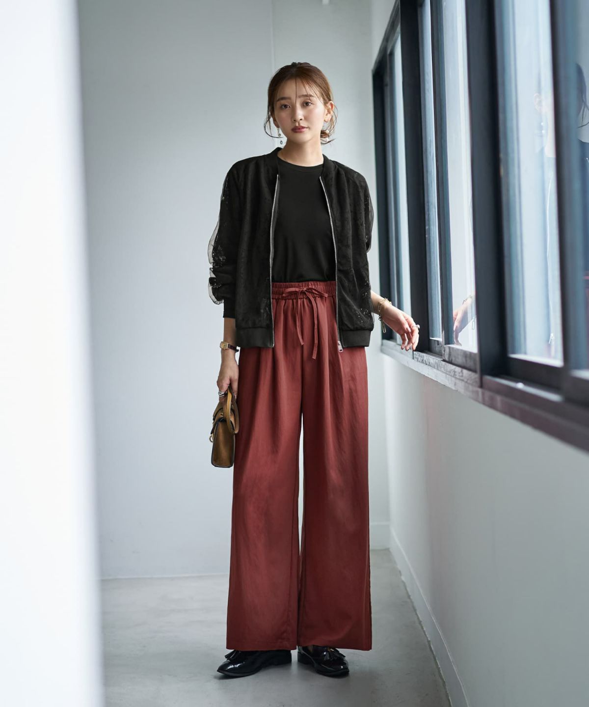 着用イメージ 166cm アカチャ