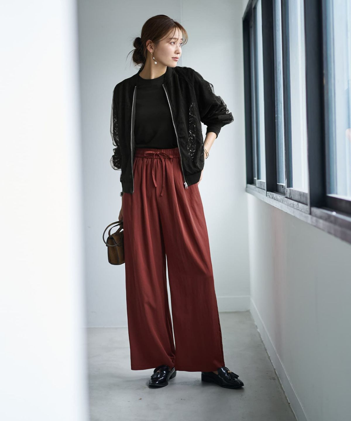 着用イメージ 166cm アカチャ