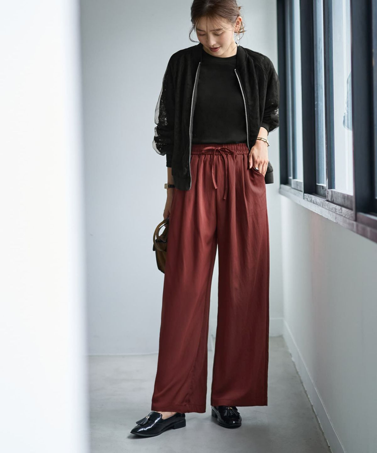 着用イメージ 166cm アカチャ