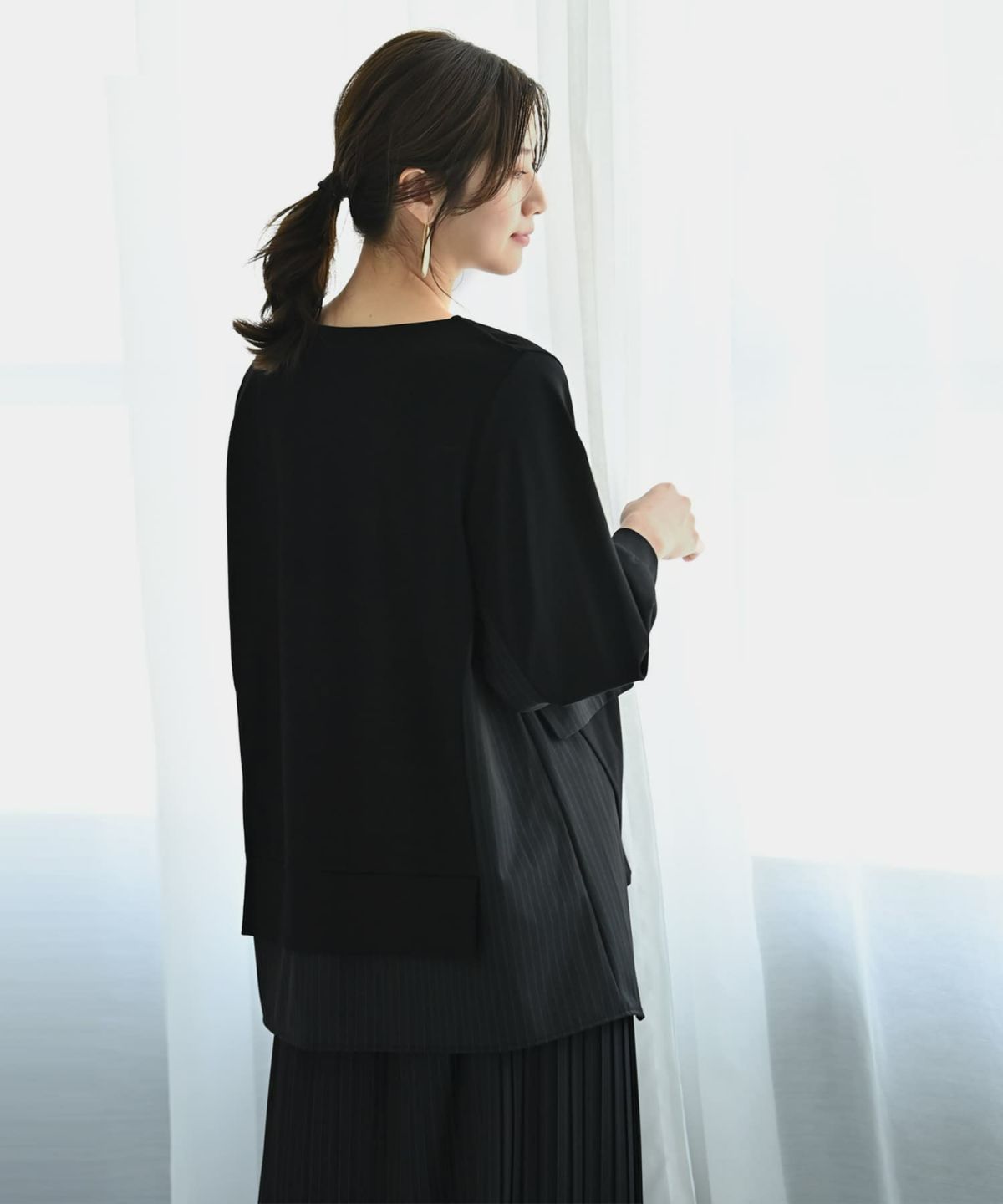 着用イメージ 172cm ブラック