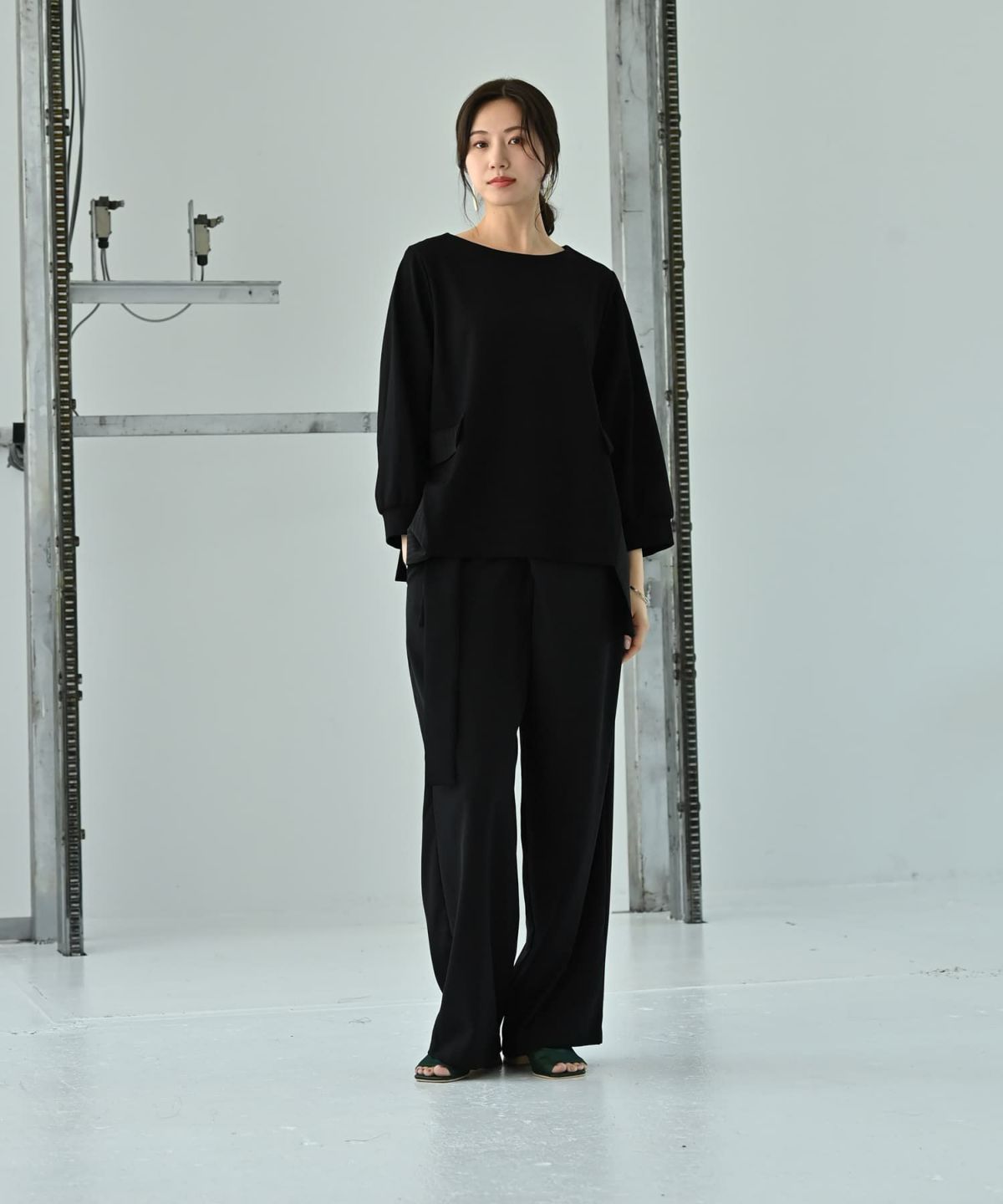 着用イメージ 172cm ブラック