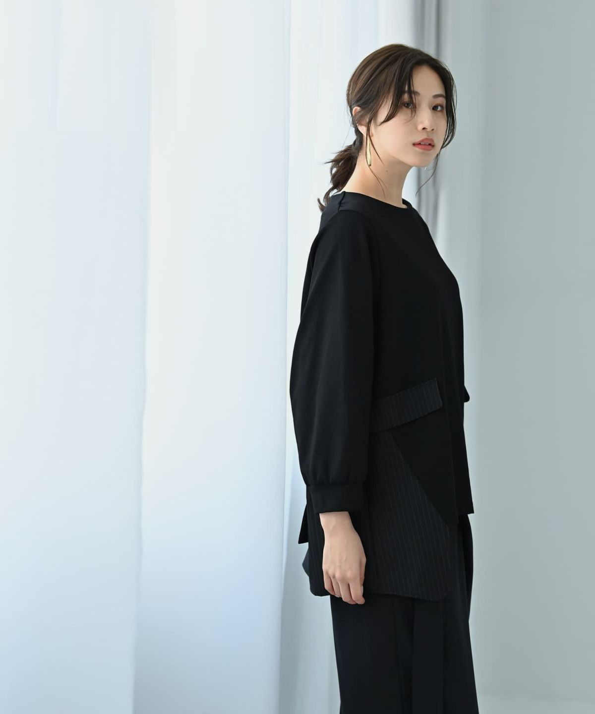 着用イメージ 172cm ブラック