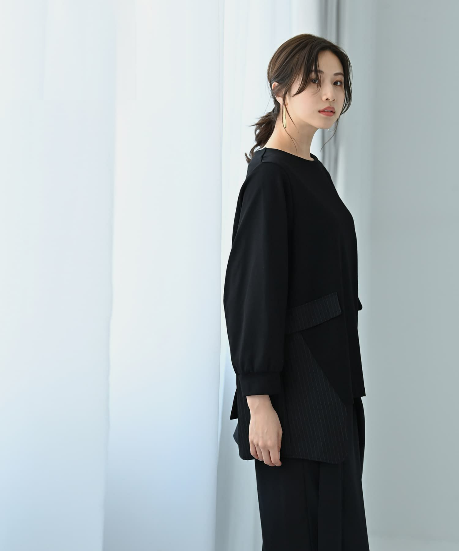 着用イメージ 172cm ブラック
