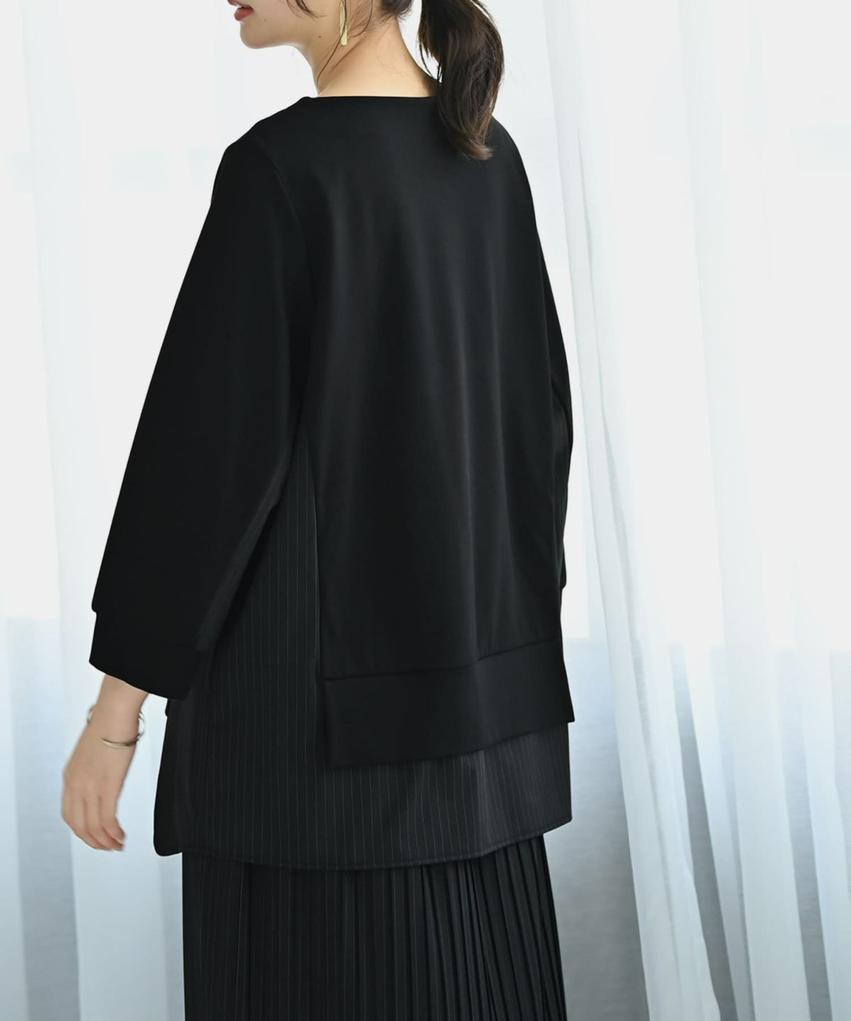 着用イメージ 172cm ブラック