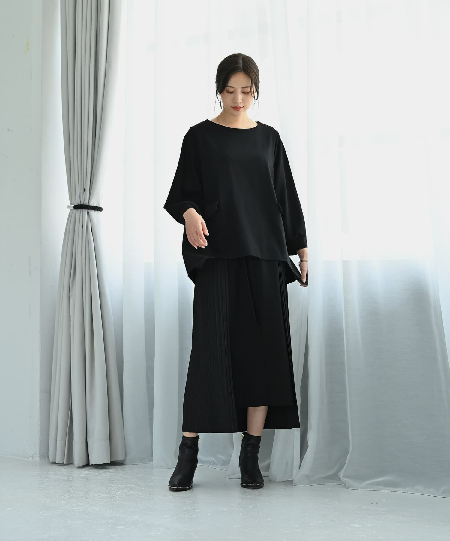 着用イメージ 172cm ブラック