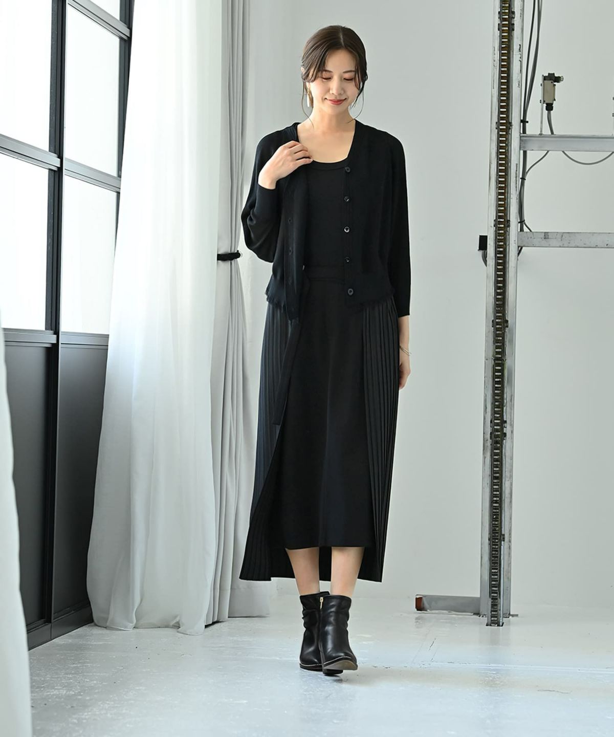 着用イメージ 172cm ブラック