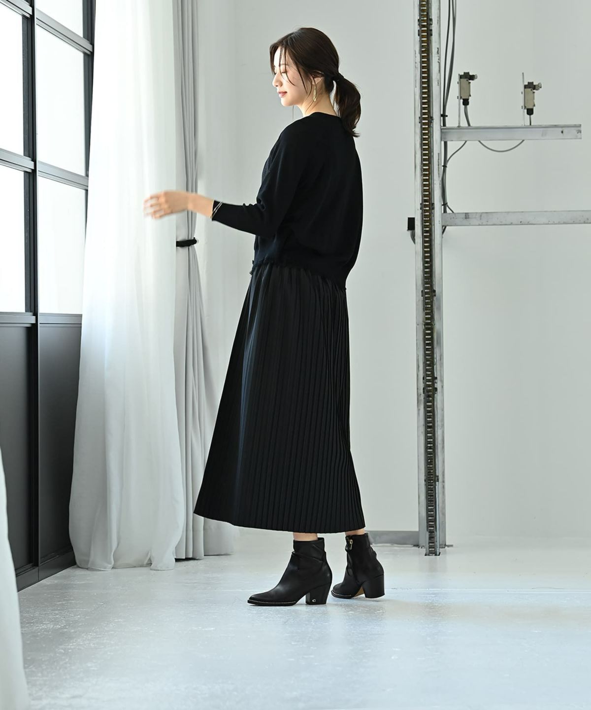 着用イメージ 172cm ブラック