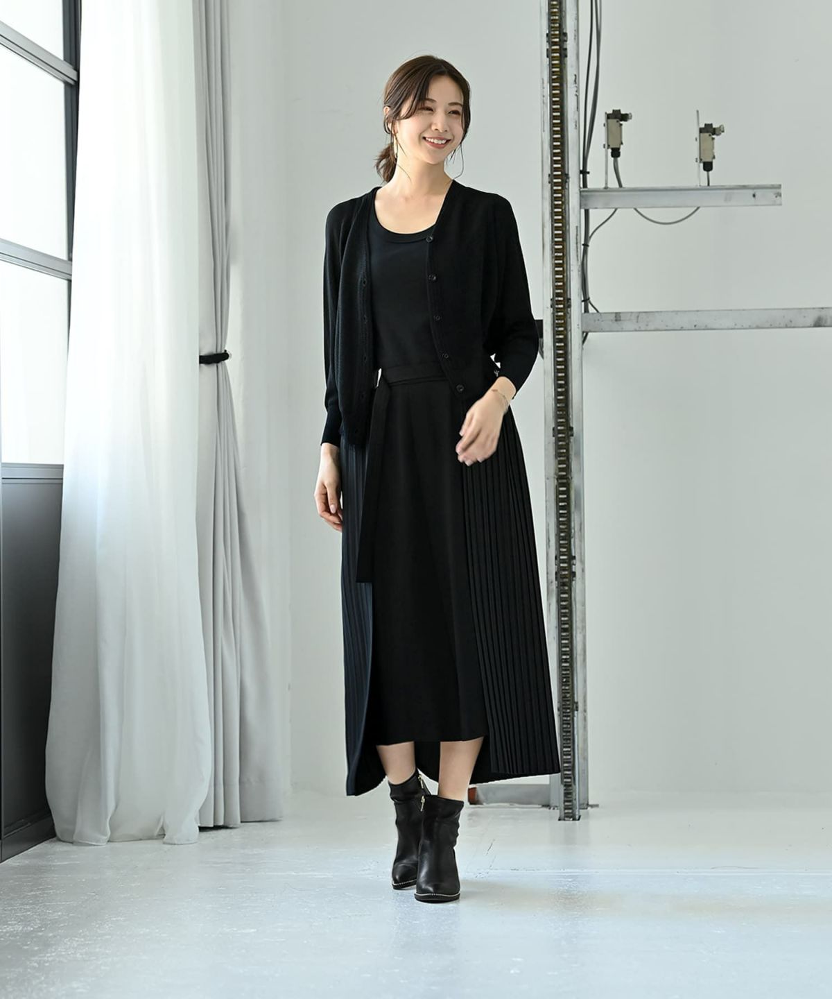 着用イメージ 172cm ブラック