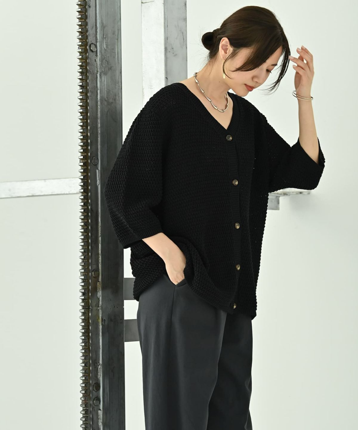 着用イメージ 172cm ブラック