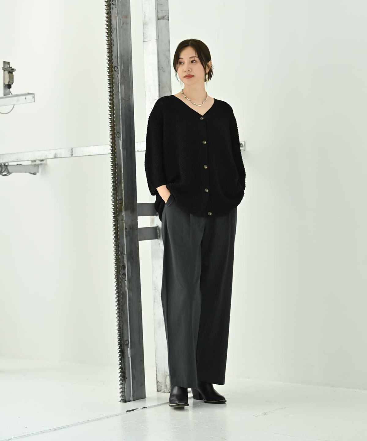 着用イメージ 172cm ブラック