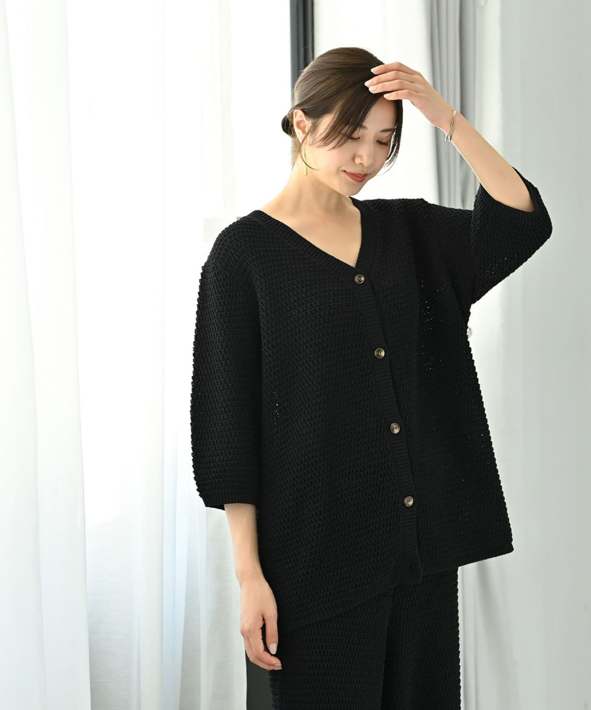 着用イメージ 172cm ブラック