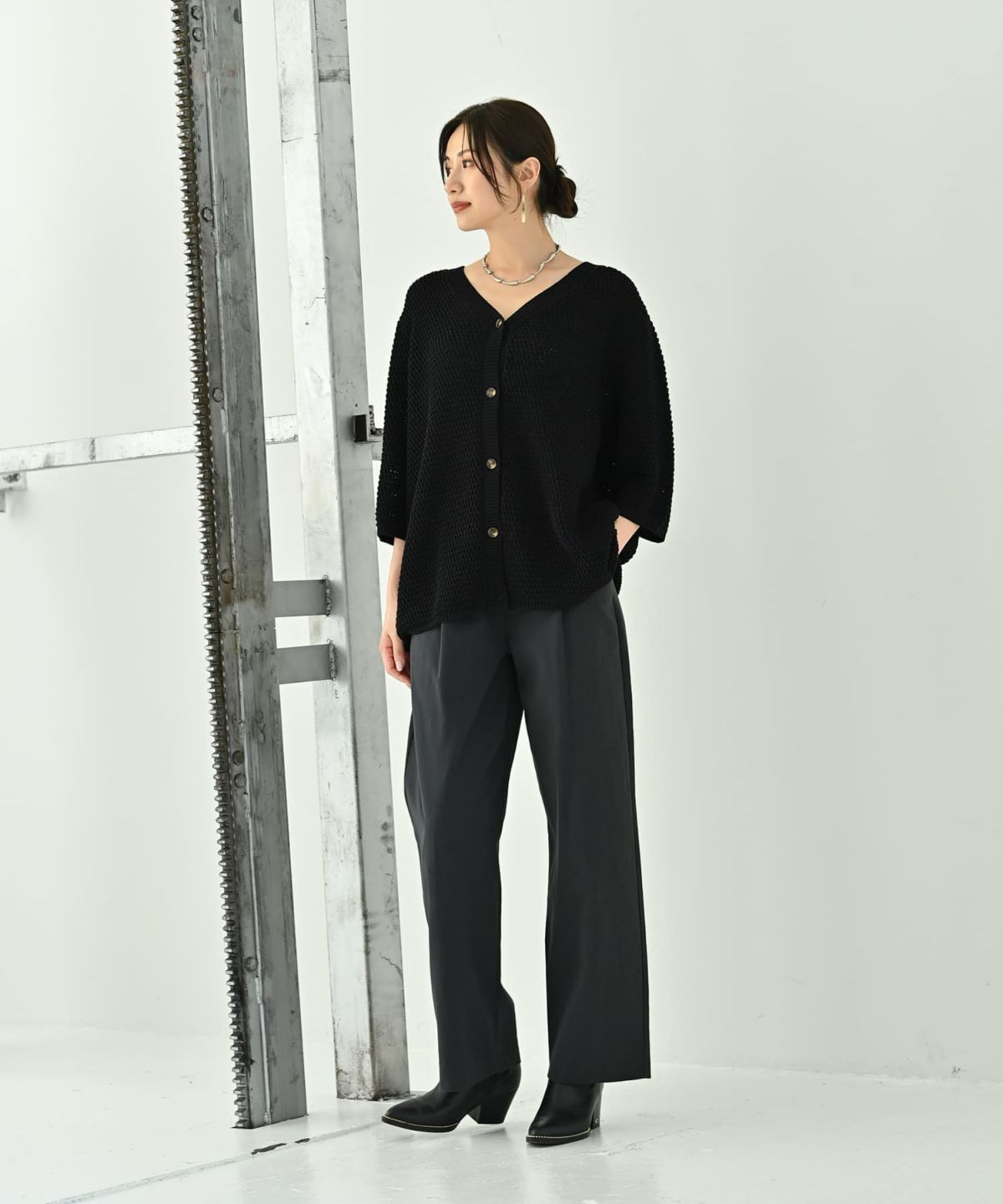 着用イメージ 172cm ブラック