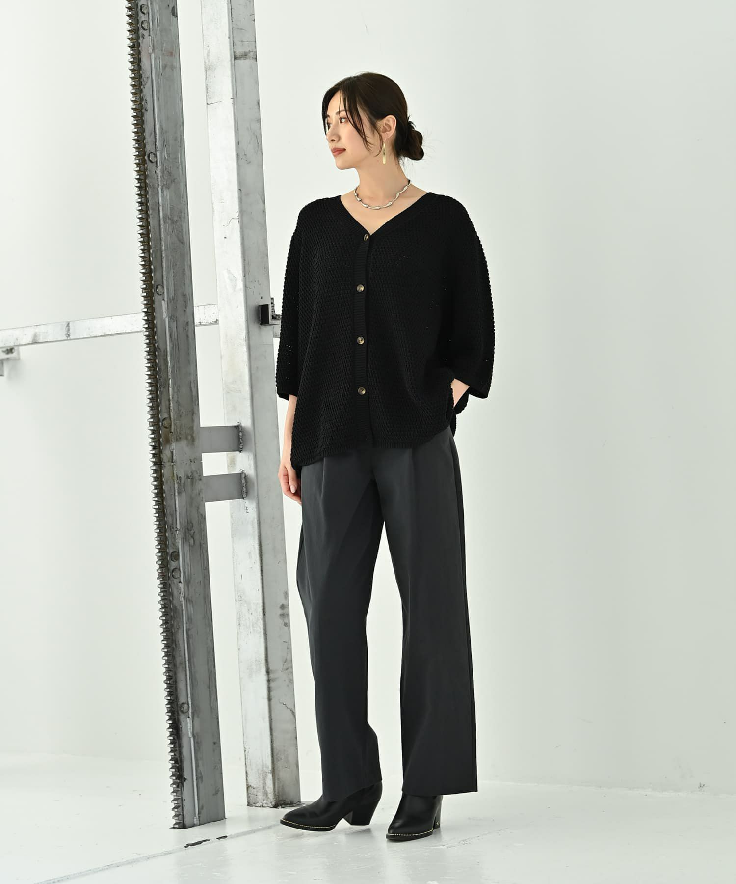 着用イメージ 172cm ブラック