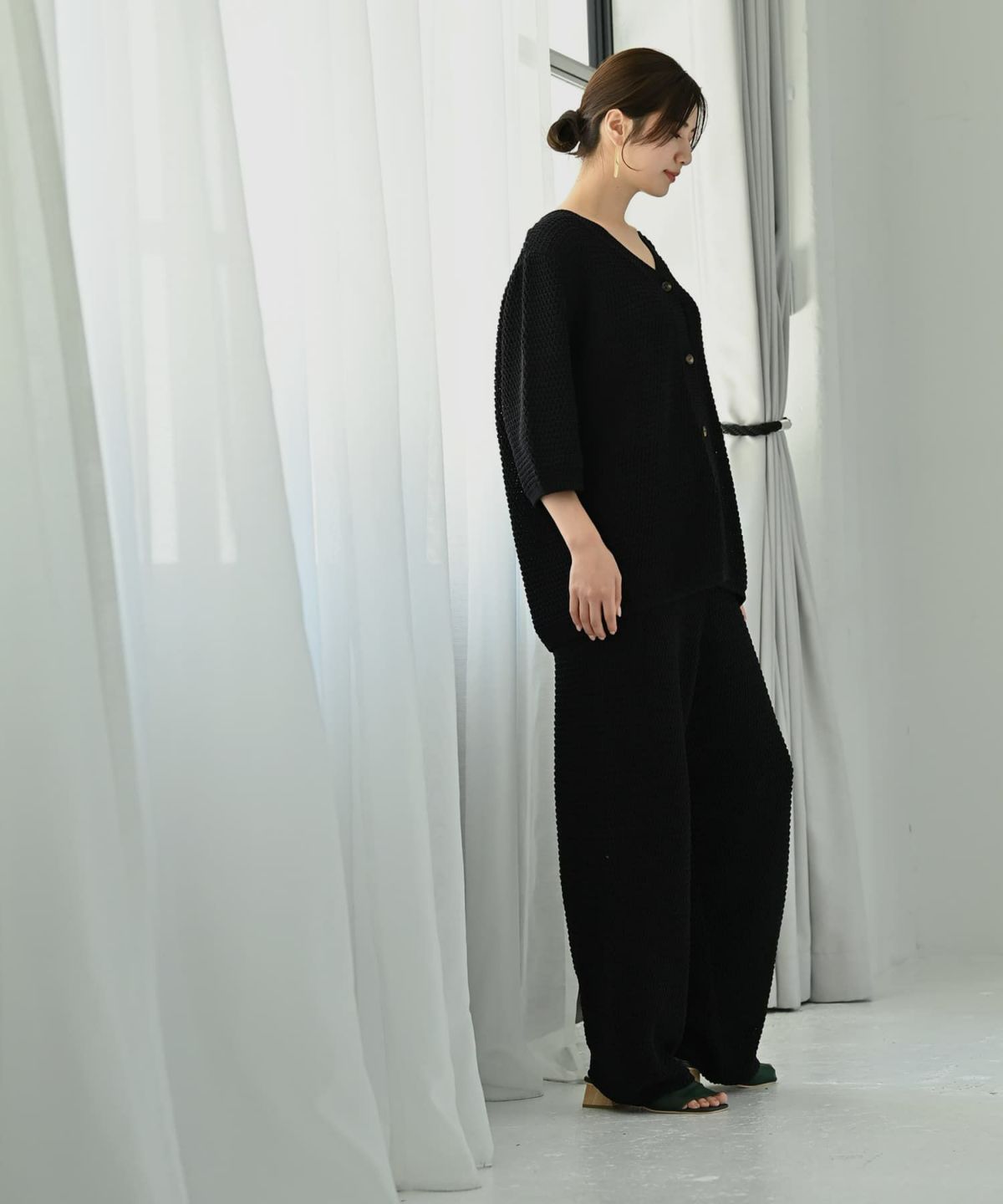 着用イメージ 172cm ブラック