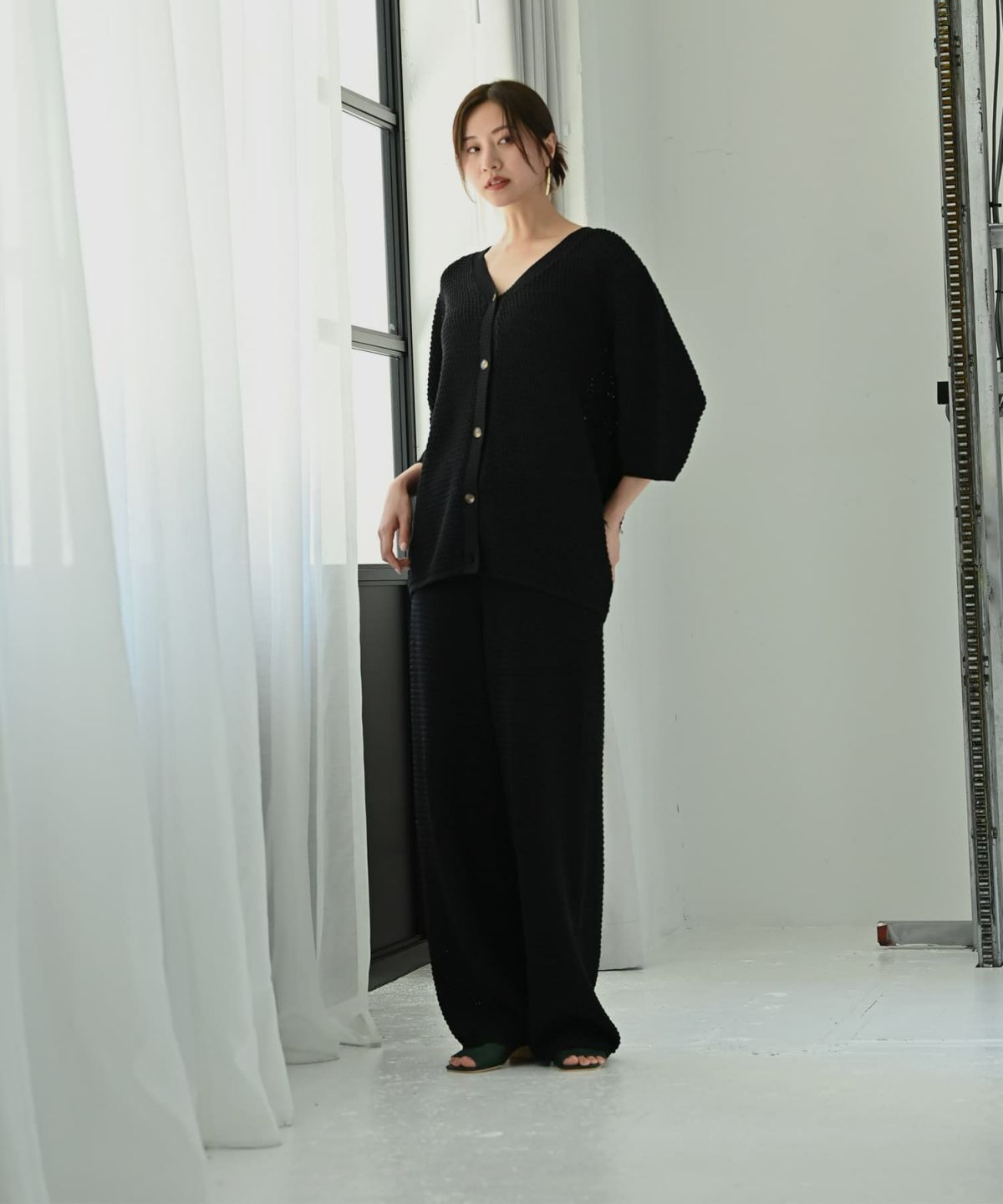 着用イメージ 172cm ブラック