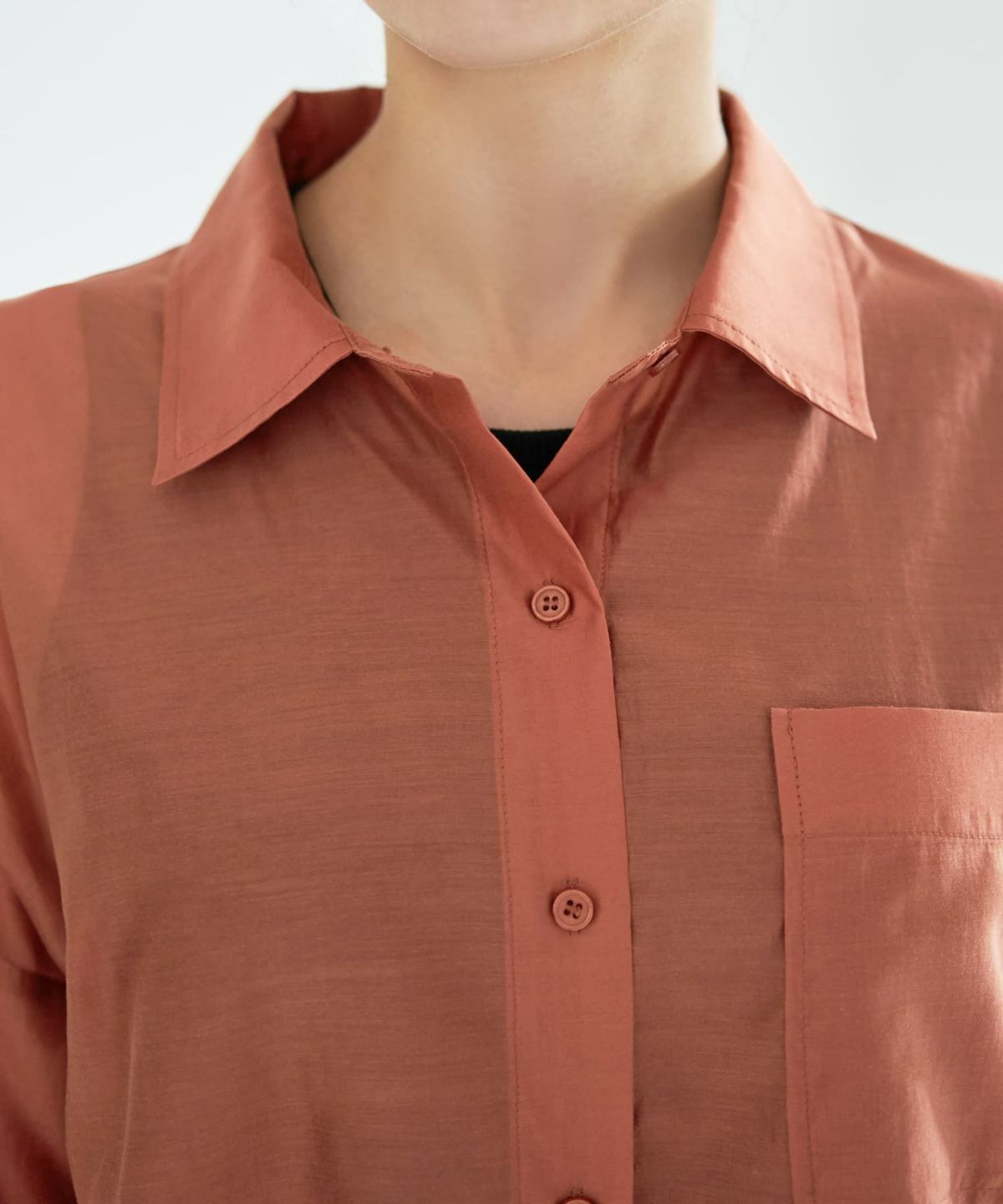 着用イメージ 167cm オレンジブラウン