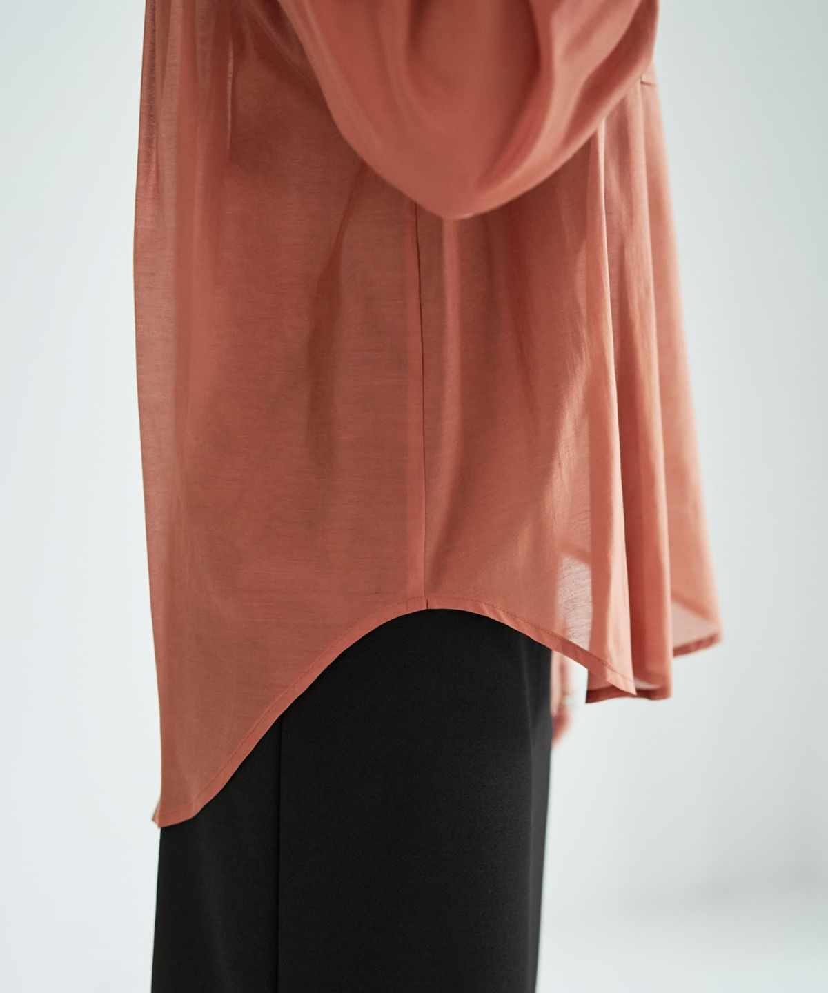 着用イメージ 167cm オレンジブラウン