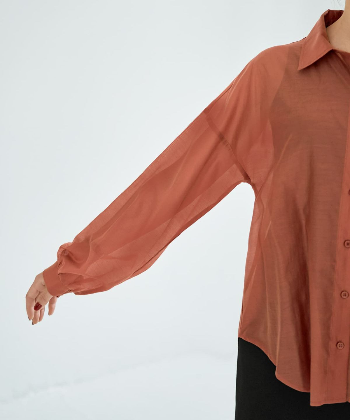 着用イメージ 167cm オレンジブラウン