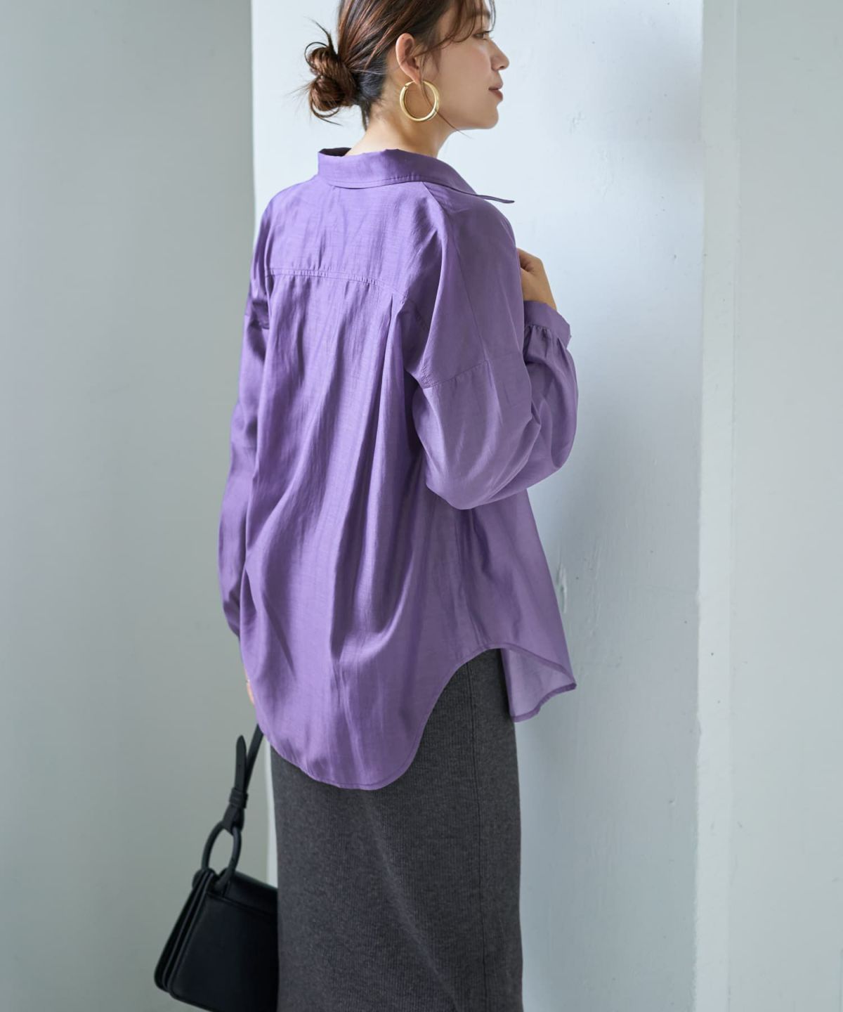 着用イメージ 167cm ヴァイオレット