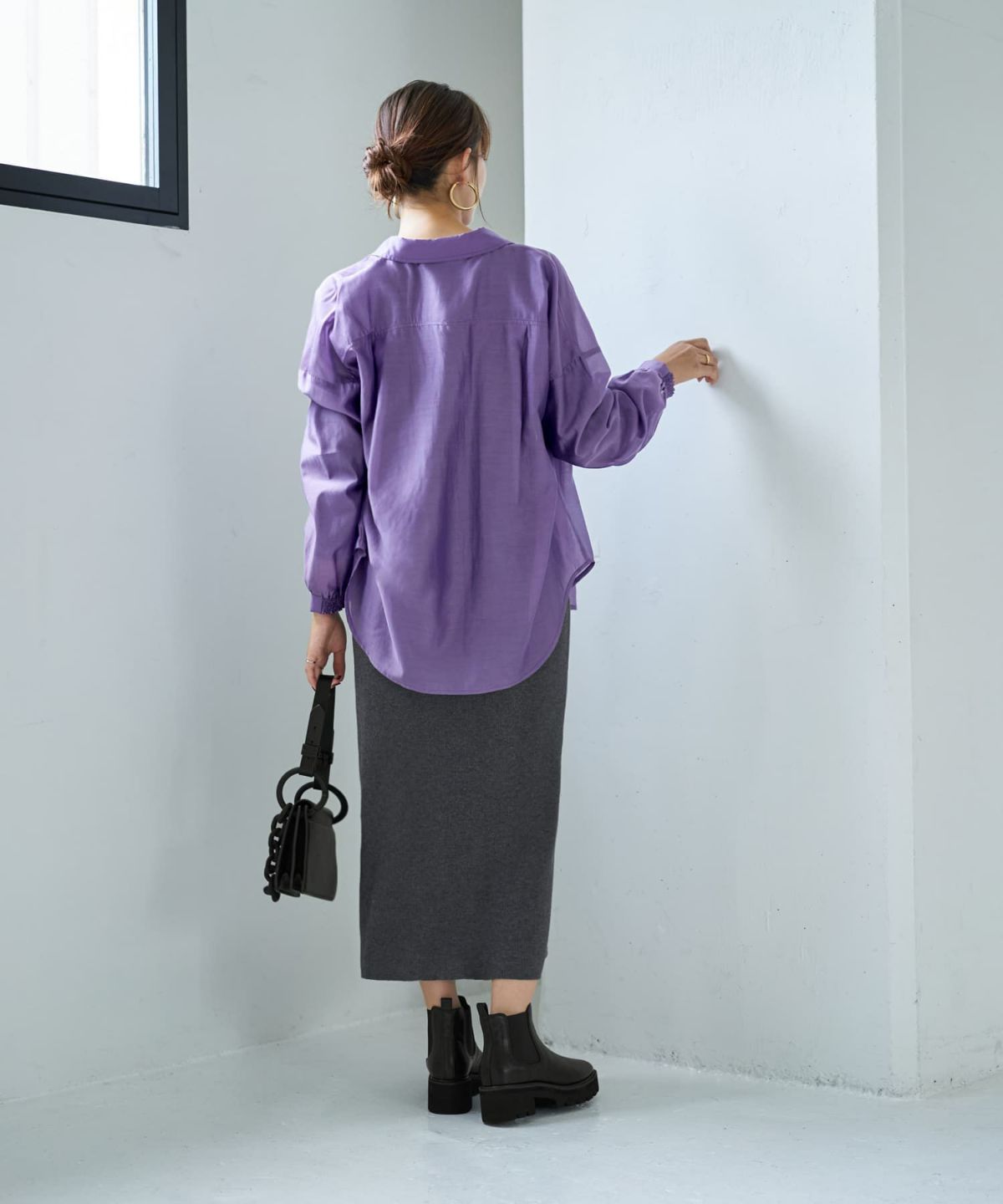 着用イメージ 167cm ヴァイオレット