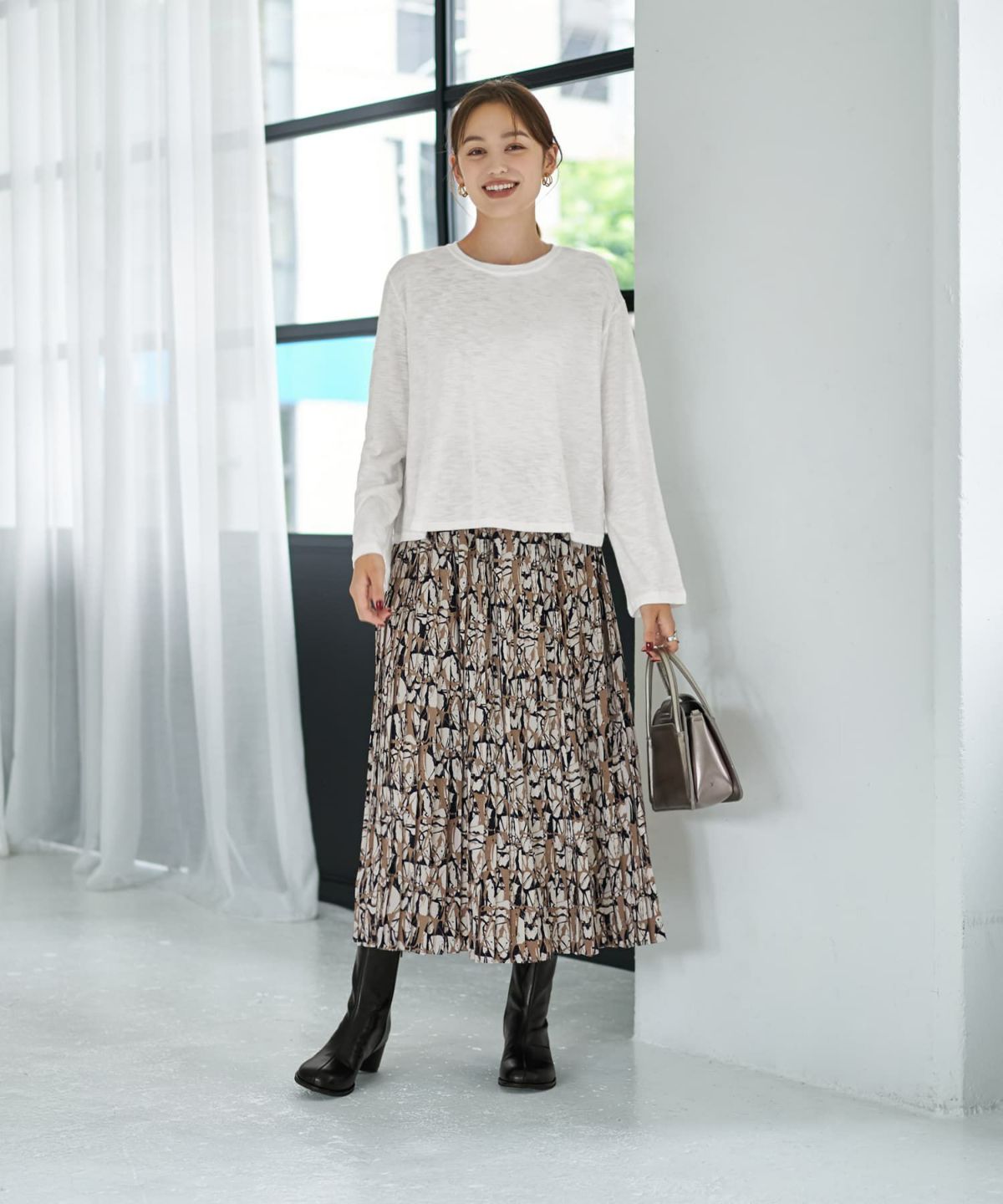 着用イメージ 167cm ホワイト