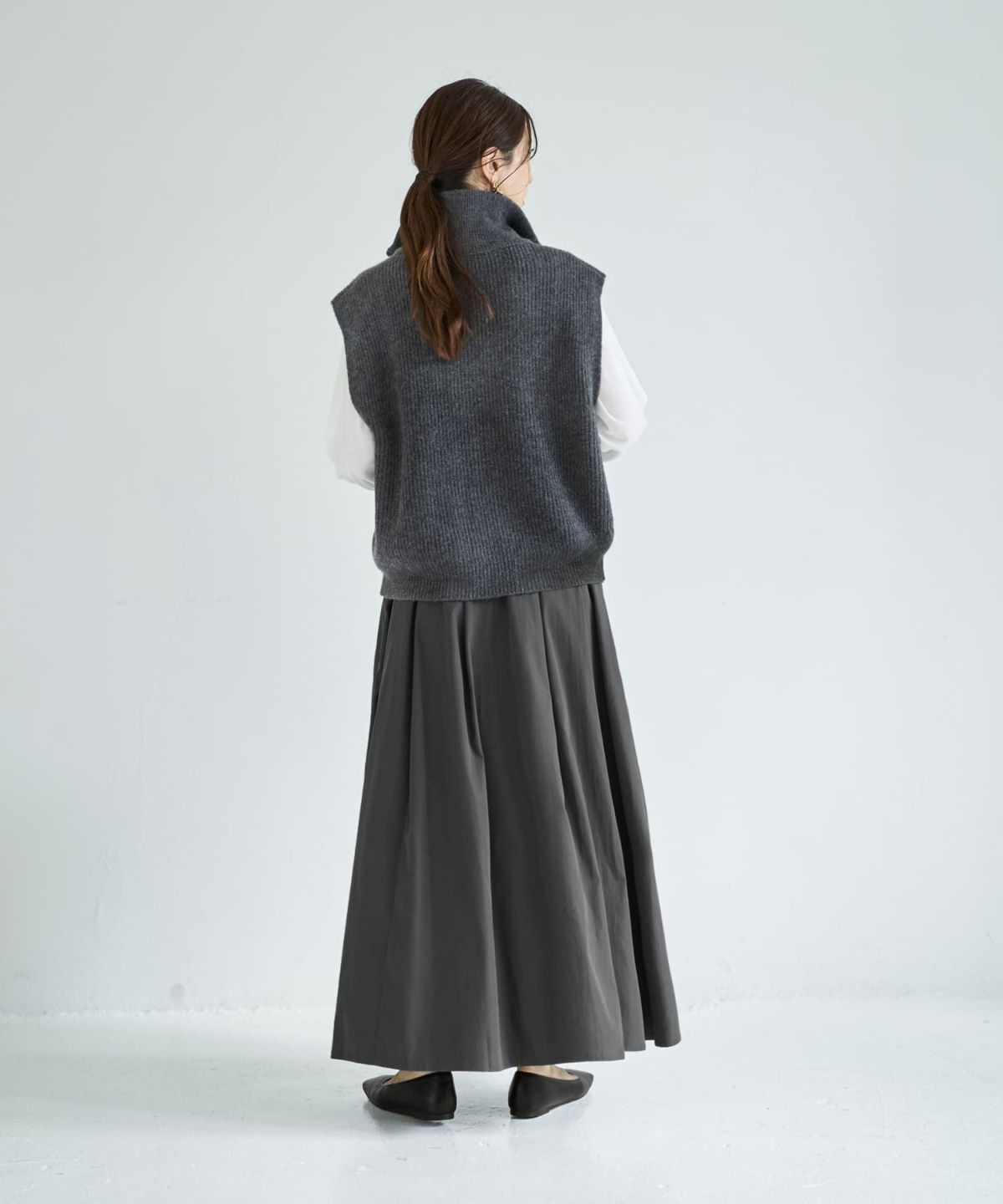 着用イメージ 166cm グレー