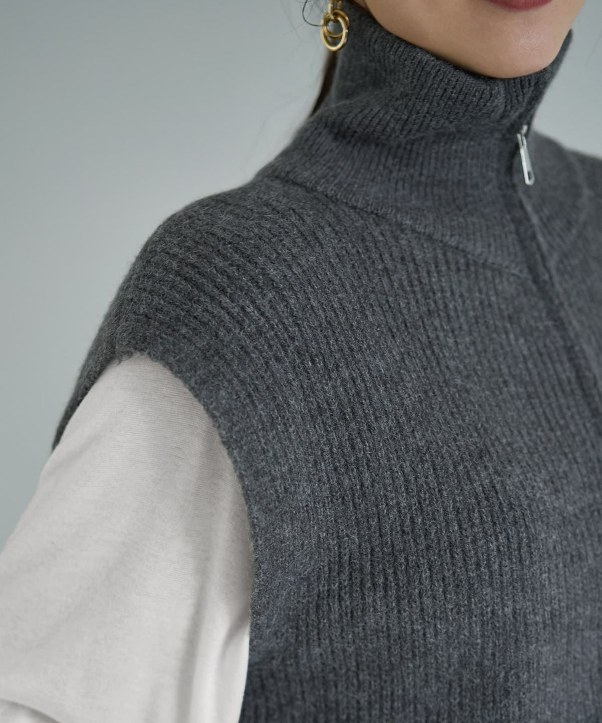 着用イメージ 166cm グレー